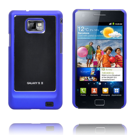 Galaxy S2 Alumiininen (Sininen Reunus) Samsung Galaxy S2 Suojakuori