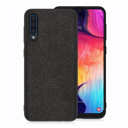 Samsung Galaxy A50 cloth texture case - Black
