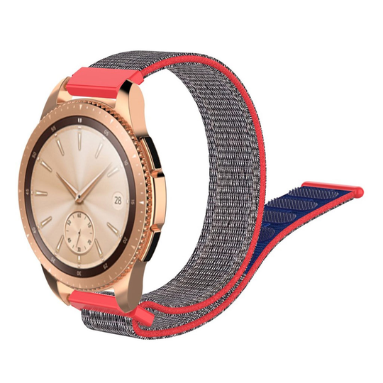 Samsung Galaxy Watch (42mm) nylon velcro watch band - Blue / Red