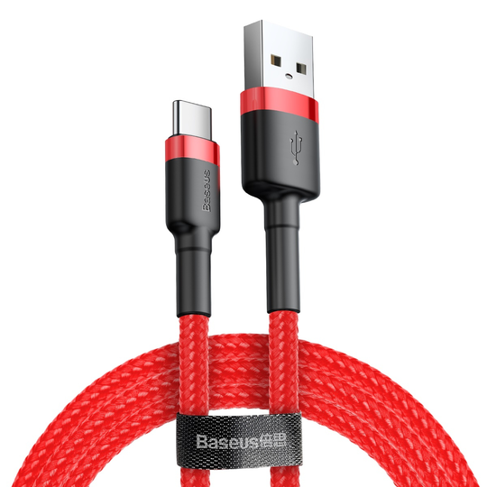 Baseus Cafule USB-C kaapeli 0 5m 3A - punainen