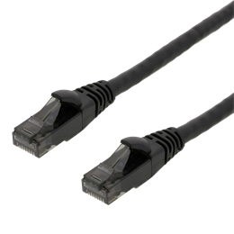 Taipuisa Laitekaapeli, U/UTP, Cat6, 2 M, Monilankaiset Johtimet, 24AWG, 500 MHz, LSZH, Musta