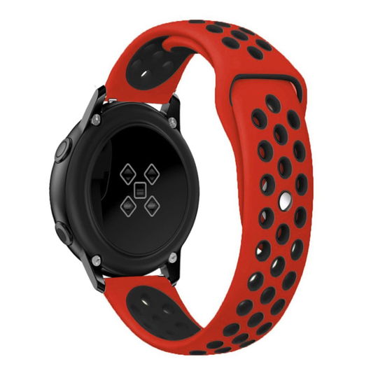 Samsung Galaxy Watch Active bi-color silicone watchband - Red / Black