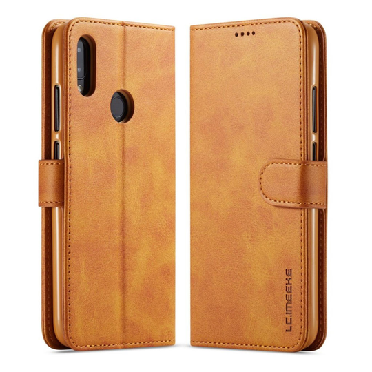 LC.IMEEKE Xiaomi Redmi Note 7 nahkainen suojakotelo - Ruskea