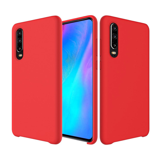 Huawei P30 silikoni suojakotelo - Punainen