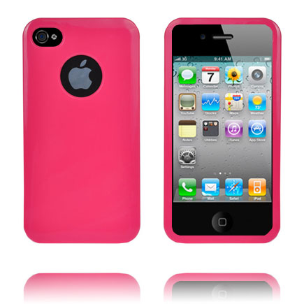 Soft Shell Logo Cut Ver. II (Kuuma Pinkki) iPhone 4/4S Suojakuori