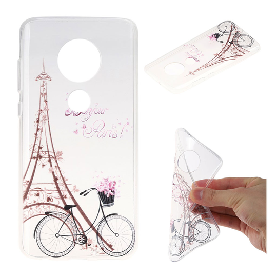 Deco Motorola Moto G7 Plus kuoret - Eiffel Torni ja Pyörä