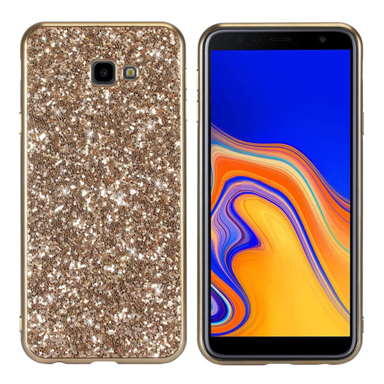 Glitter Samsung Galaxy J4 Plus (2018) kuoret - Kulta