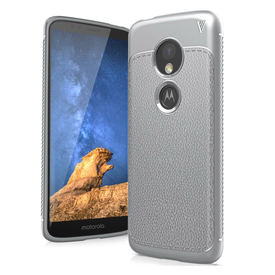 Motorola Moto G6 Play IVSO Gentry- Sarja Liitsihedelmän Rakenne Nahka Päällystetty Kuori - Harmaa
