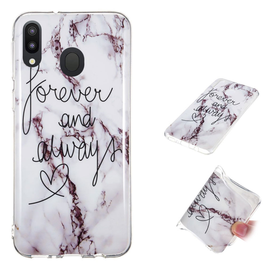 Marble Samsung Galaxy M20 kuoret - Ikuisesti ja aina malli