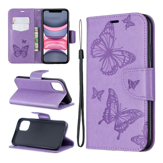 Butterfly iPhone 11 kotelot - Violetti