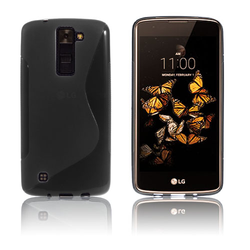 Lagerlöf Huurteinen TPU Suojaava Kuori LG K8 Puhelimelle - Musta