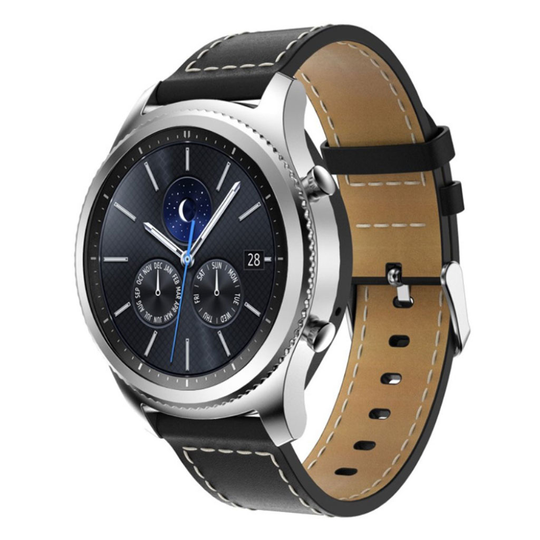 Samsung Gear S3 Frontier genuine leather watch band - Black