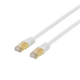 S/FTP Cat7 Laitekaapeli RJ45 Ur - Ur, 1m, 600MHz, Delta-sertifioitu, LSZH, Valkoinen