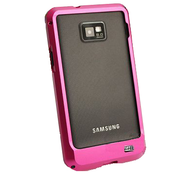 Samsung Galaxy S2 Alumiini Bumper (Kuuma Pinkki)