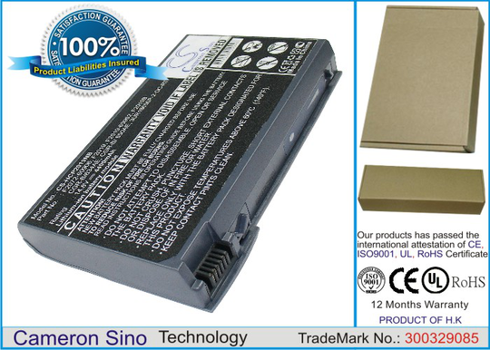 HP Omnibook F2072-60906 F2019 F2019-60902 F2019B F2019-60901 F2019A CGR-B/634AE CGR-B/ 650AE 3UR18650P-2-QC-RT 3UR18650F-2-QC-RT2 akku 4400 mAh