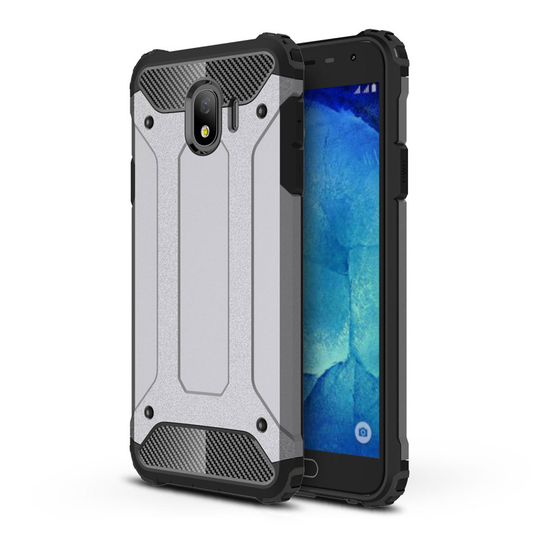 Samsung Galaxy J4 (2018) suoja hybridi suojakotelo - Harmaa