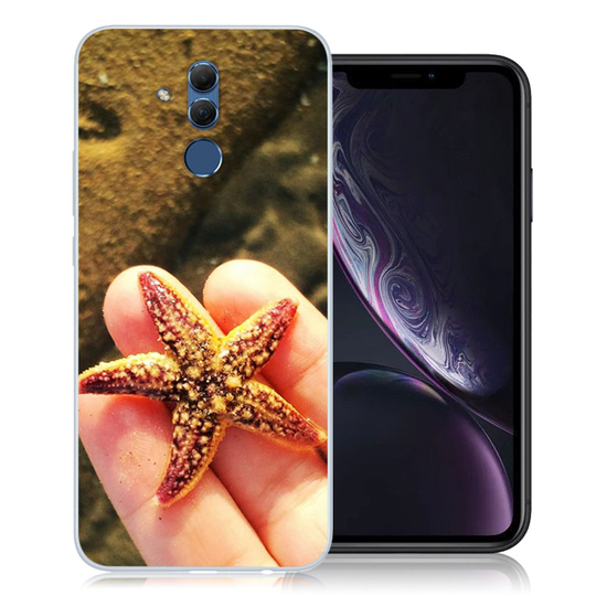 Huawei Mate 20 Lite kuviollinen joustava pehmeä silikooni muovinen takasuoja kuori - Meritähti