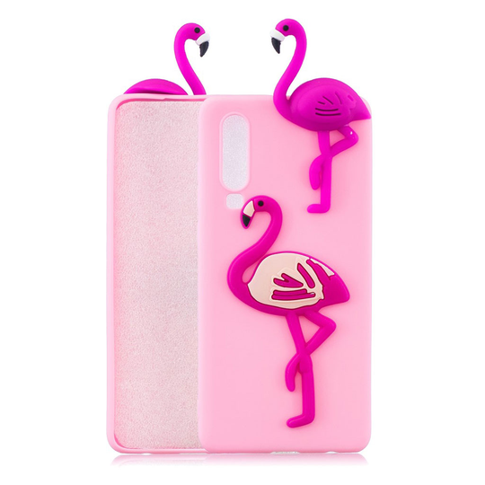 Cute 3D Samsung Galaxy A70 kuoret - Flamingo