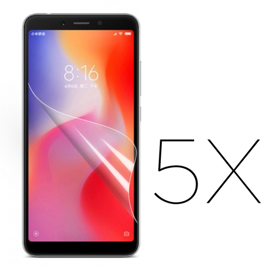 Xiaomi Redmi 6 Ultra kirkas LCD puhelimen näyttö suojakalvo - Transparentti 5kpl/ setti