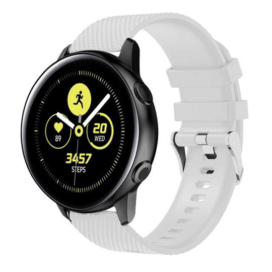 Samsung Galaxy Watch Active silivone watch band - White