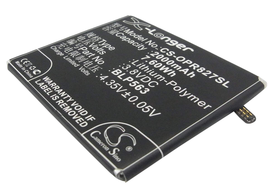 OPPO R827 R827T R850 akku 2000mAh