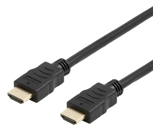 Taipuisa HDMI-kaapeli, High Speed HDMI With Ethernet, 4K, Ultra HD Taajuudella 60 Hz, 3 M, Kullatut