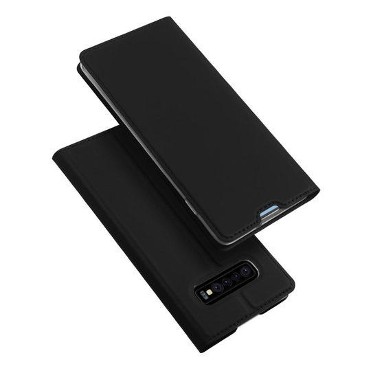 DUX DUCIS Samsung Galaxy S10 Plus nahkainen flip Suojakotelo - Musta