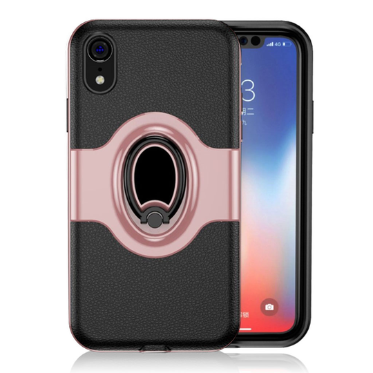 iPhone 9 Sormirengas Jalkatuella Varustettu Kova Muovi Takasuoja Kuori - Ruusu Kulta