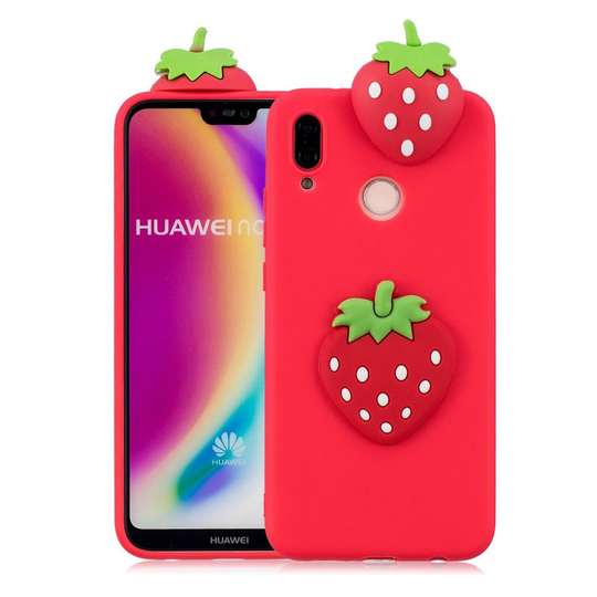 Cute 3D Huawei P20 Lite kuoret - Mansikka