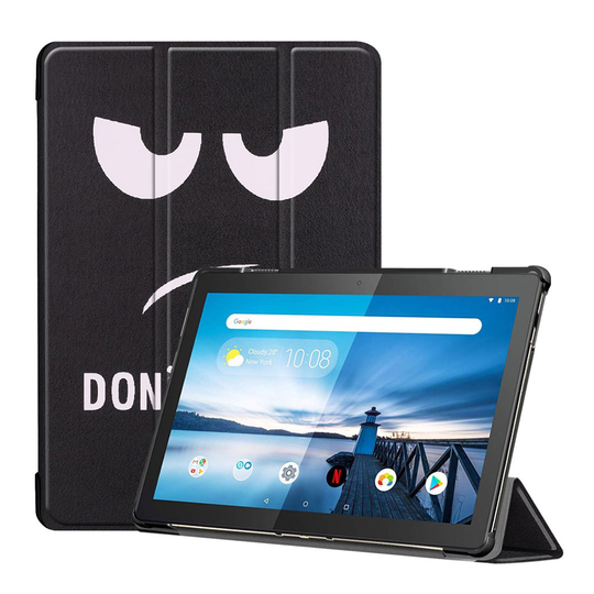Lenovo Tab M10 tri-fold pattern leather case - Do Not Touch Me