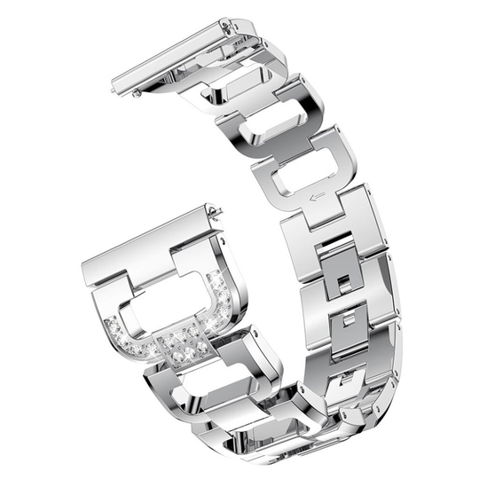 Samsung Gear S3 Frontier rhinestone alloy watch band - Silver