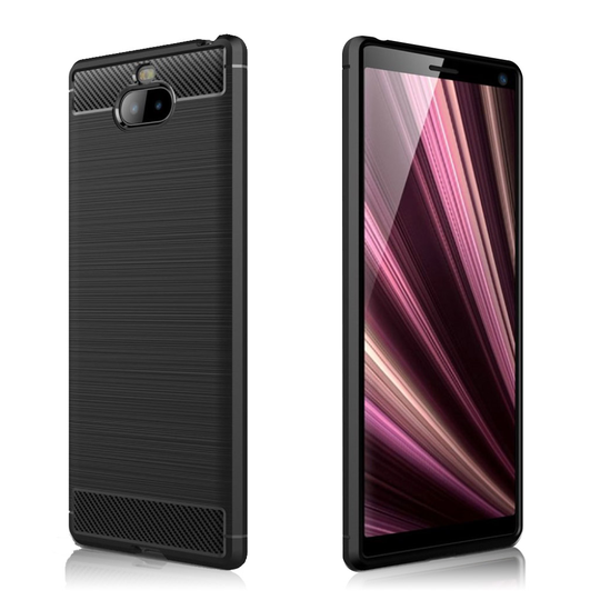 Sony Xperia 10 carbon brushed case - Black
