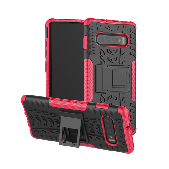 Samsung Galaxy S10 rengas kuosinen hybrid suojakotelo - Rose
