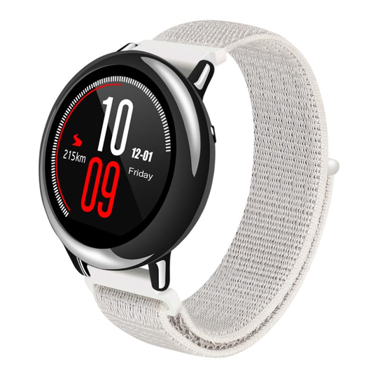 Samsung Gear S3 kellolle nailoni vaihto ranneke missä tarranauha kiinnitys - Valkoinen