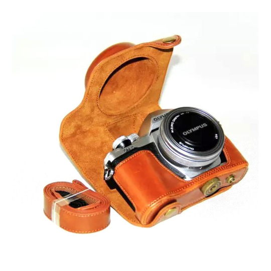 Olympus OM-D E-M10 Mark II / E-M10 design suojakotelo - Ruskea