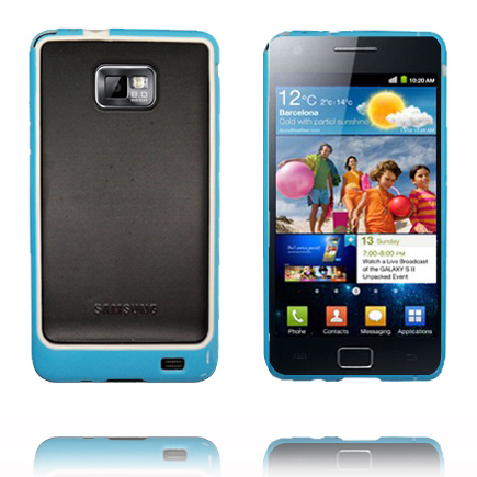 S2 Bumper 2 (Vaaleansininen - Valkoinen) Samsung Galaxy S2 Suojakehys