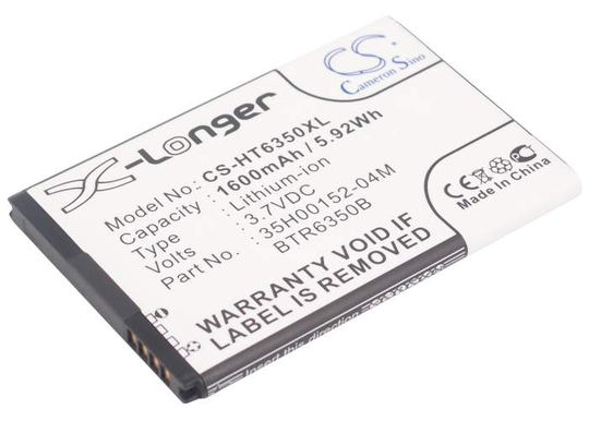 HTC ADR6350 ADR6350VW Droid Incredible 2 akku 1600 mAh