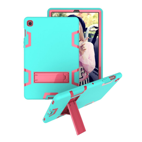 Samsung Galaxy Tab S5e shockproof hybrid case - Cyan / Rose