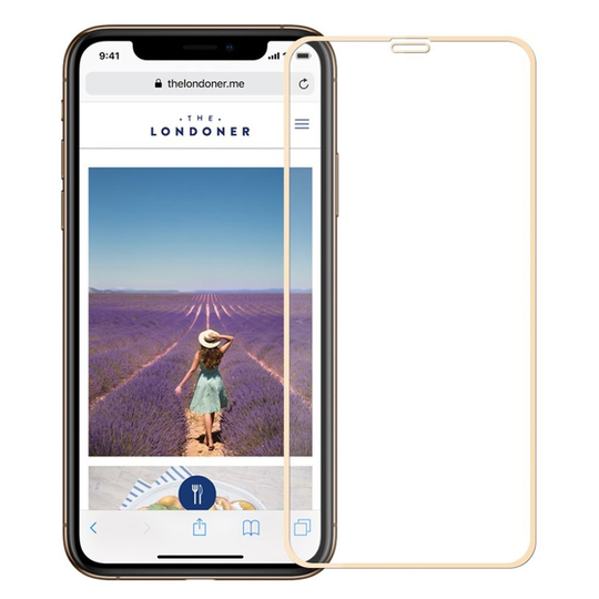 iPhone Xs Max MOFI 9H iskukestävä karkaistu lasinen näyttö suojakalvo - Kulta