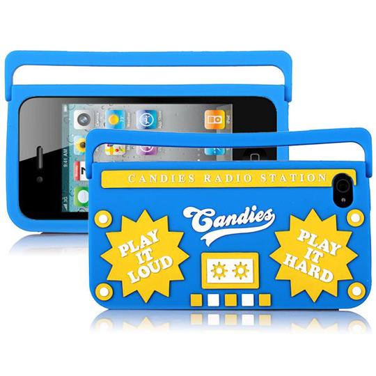 Ghetto Blaster (Sininen) iPhone 4/4S Silikonikuori