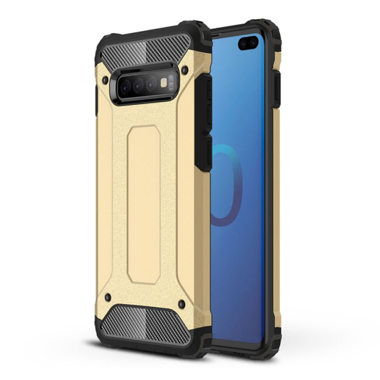 Samsung Galaxy S10 Plus suoja hybrid suojakotelo - Kulta
