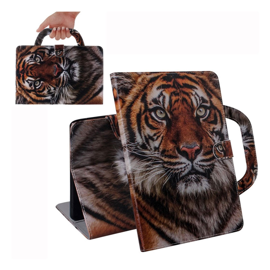 Samsung Galaxy Tab A 10.1 (2019) portable pattern leather case - Siberian Tiger