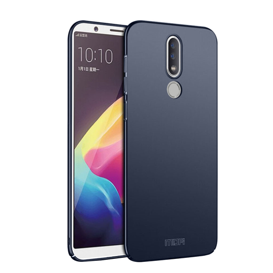 Nokia 6.1 Plus MOFI Kilpi Kova Ohut Himmeä Kova Muovinen Takasuoja Kuori - Tumman Sininen