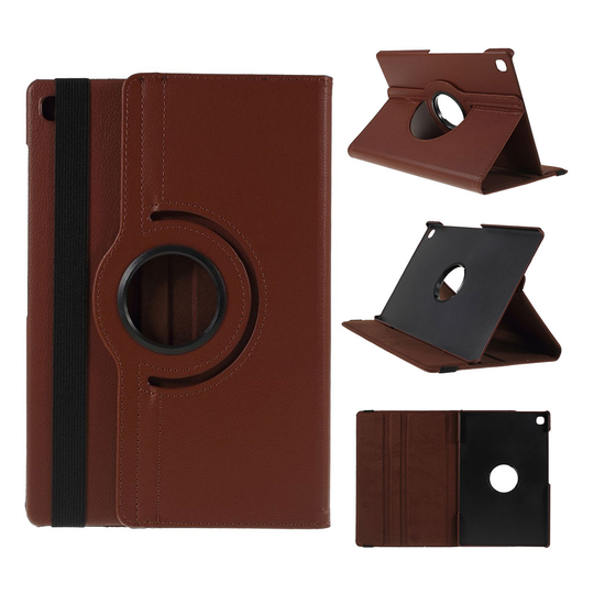 Samsung Galaxy Tab S5e litchi leather case - Coffee