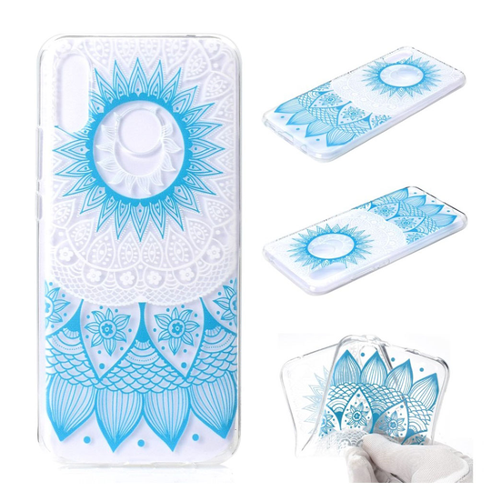 Huawei P Smart Plus kuviollinen silikooni muovinen takasuoja kuori - Sininen Mandala