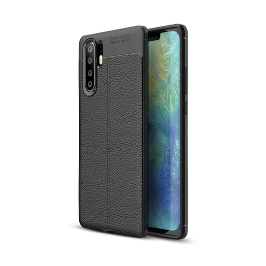 Huawei P30 Pro litsi tuntuinen Suojakotelo - Musta