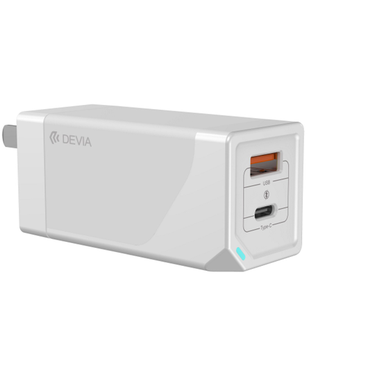 Devia laturi Extreme Mini GaN PD QC 3.0 65W 1 x USB-A + 1 x USB-C