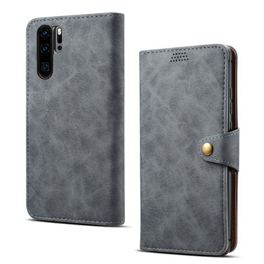 Huawei P30 Pro nahkainen suojakotelo - Harmaa