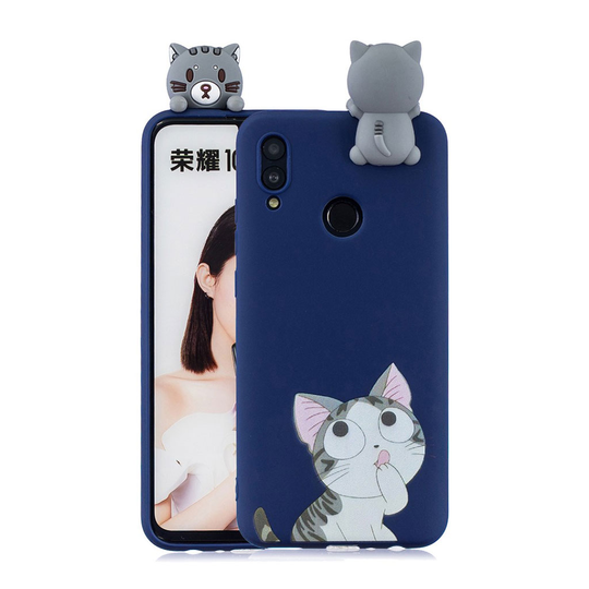 Huawei P Smart 2019 3D Eläinnukke suojakotelo - Kissa