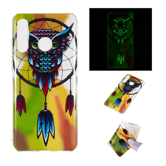 Huawei P30 Lite noctilucent case - Owl Dream Catcher